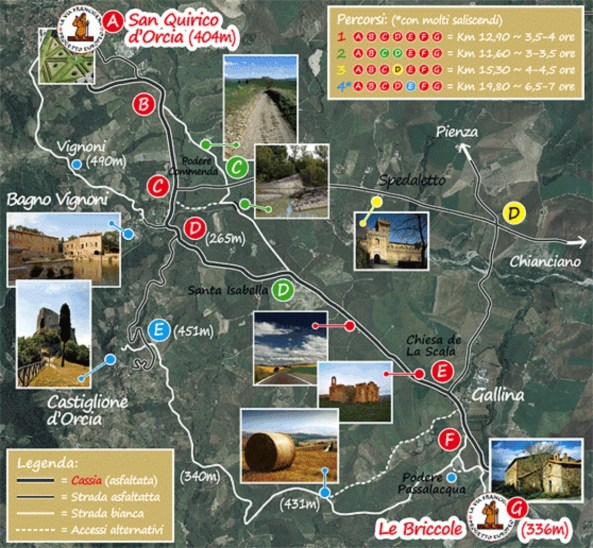 I percorsi della Val D'Orcia